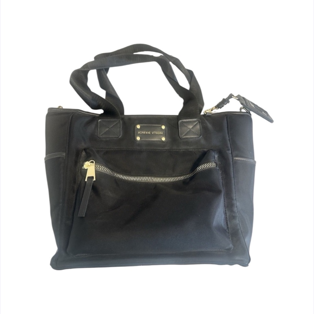 Adrienne Vittadini Nylon 2Handles Shoulder Strap Weekender‎ Gym Travel Large Bag